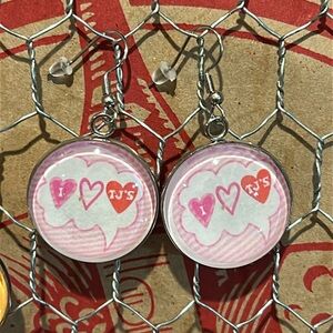Trader Joe’s earrings 25mm I heart TJ’s
